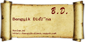 Bengyik Diána névjegykártya